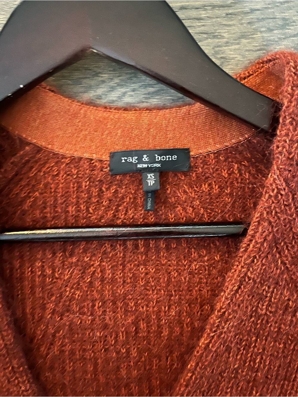 rag & bone Rust Button-Front Knit Cardigan - Picture 2 of 4